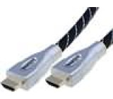 Kabel HDMI 1.4 HDMI vidlice z obou stran 1,8m šedo-černá