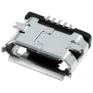 Zásuvka USB B micro SMT PIN:5 V: USB 2.0 niklovaný, zlacený