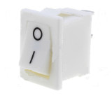 Kolébkový spínač miniaturní 1x spín. ON-OFF 6A bílý