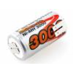 Akum: Ni-MH SubC 1,2V 3000mAh Výv: pájecí očka Ø22,5x42,5mm