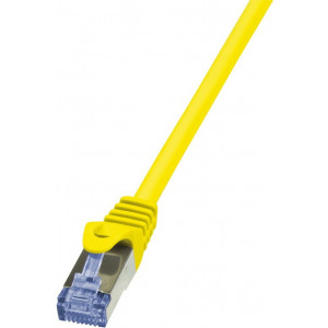 Patch cord S/FTP 6a lanko Cu LSZH žlutá 0,5m 26AWG