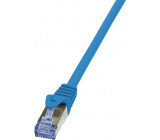 Patch cord S/FTP 6a lanko Cu LSZH modrá 0,25m 26AWG