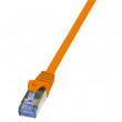 Patch cord S/FTP 6a licna Cu LSZH oranžová 7,5m 26AWG