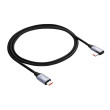 Kabel USB 2.0 USB C vidlice,USB C úhlová zástrčka niklovaný