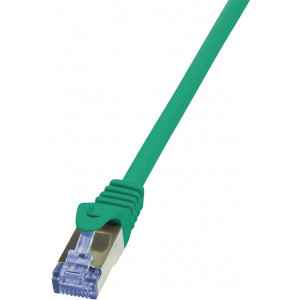 Patch cord S/FTP 6a lanko Cu LSZH zelená 3m 26AWG