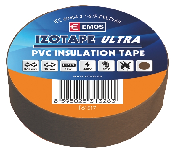 EMOS F61517 Izolační páska PVC 15mm / 10m hnědá