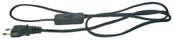 EMOS S09272 Flexo šňůra PVC 2× 0,75mm2 s vypínačem, 2m, černá