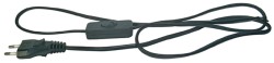 EMOS S09273 Flexo šňůra PVC 2× 0,75mm2 s vypínačem, 3m, černá