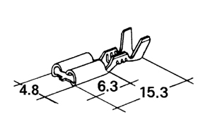 konektor 4,8mm 0,5-1mm dutinka
