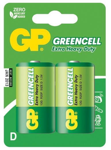 GP BATTERIES Zinková baterie GP Greencell D (R20)