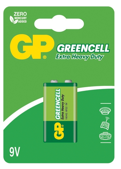 GP BATTERIES Zinková baterie GP Greencell 9V (6F22)