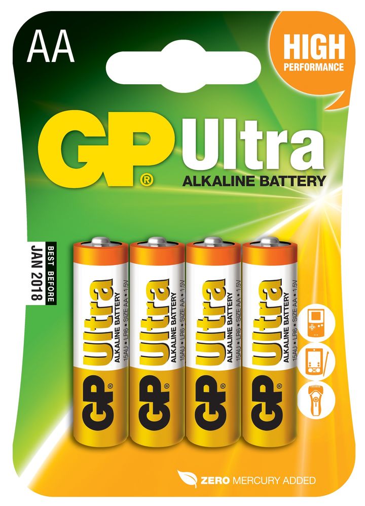 GP BATTERIES Alkalická baterie GP Ultra AA (LR6)