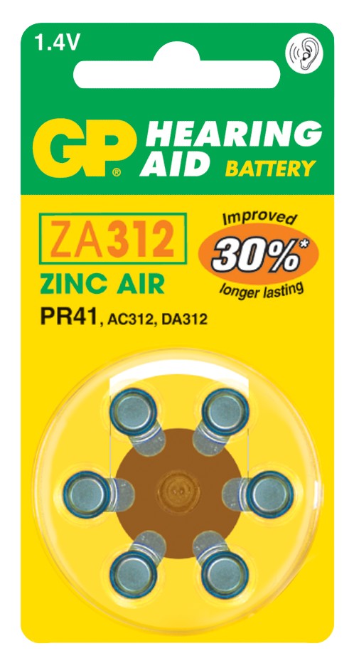 GP BATTERIES Baterie do naslouchadel GP ZA312 (PR41)