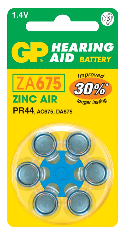 GP BATTERIES Baterie do naslouchadel GP ZA675 (PR44)