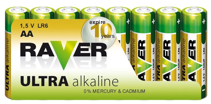 RAVER Alkalická baterie AA (LR6)