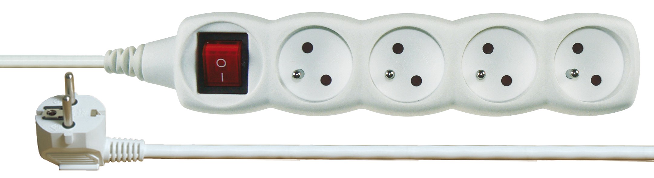 EMOS P1413 Prodlužovací kabel s vypínačem – 4 zásuvky, 3m, bílý