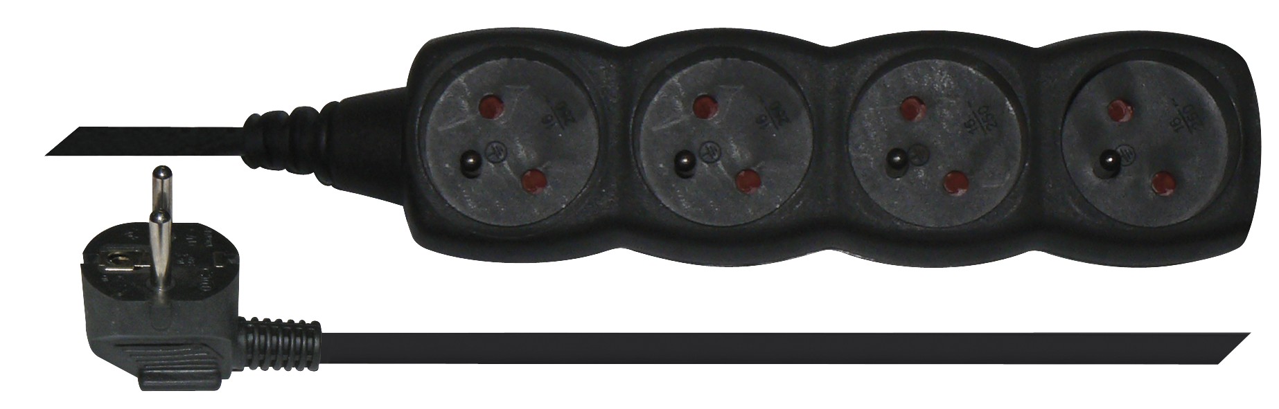 EMOS PC0415 Prodlužovací kabel – 4 zásuvky, 5m, černý