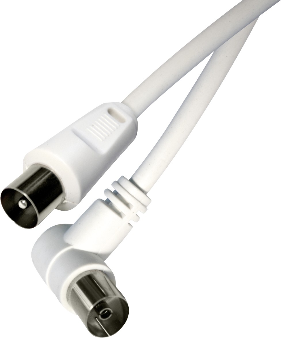EMOS SB3101 Anténní koaxiální kabel stíněný 1,25m - úhlová vidlice
