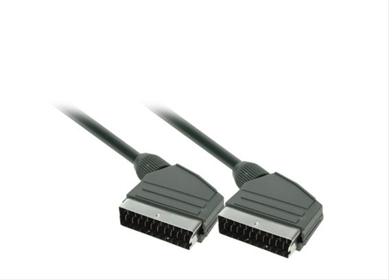 SSV0115E SCART kabel, SCART konektor - SCART konektor, 21pin, 1,5m, průměr 8mm, sáček