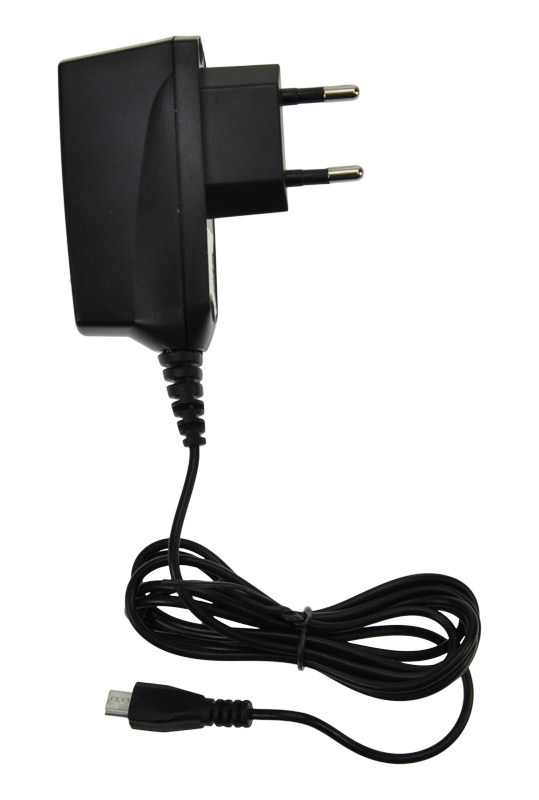 SOLIGHT DC38A USB nabíjecí adaptér, kabel microUSB, 1500mA, AC 230V, černý