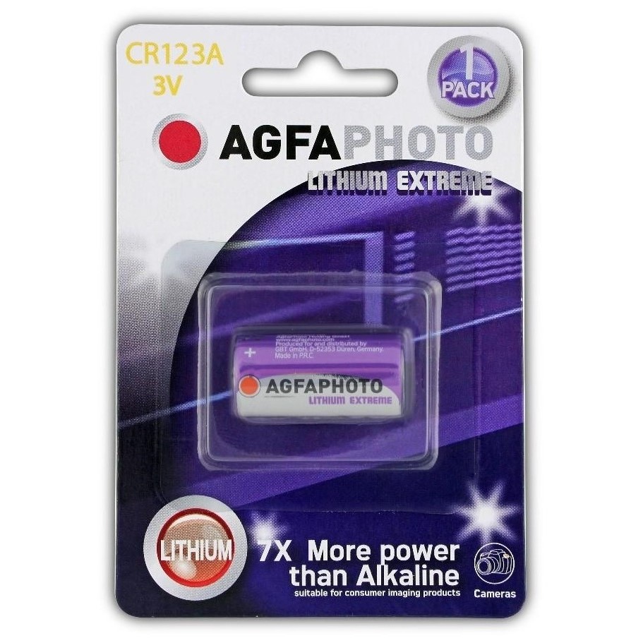 SOLIGHT AP-CR123A-1B AgfaPhoto lithiová foto baterie CR123A, blistr 1ks