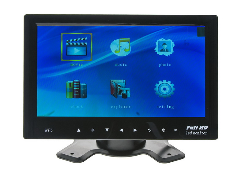 LCD monitor 7&quot; na palubní desku s microSD/USB/FM modulátor/Bluetooth