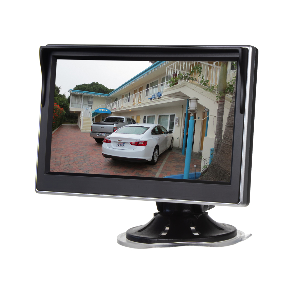 LCD monitor 5&quot; černý s přísavkou s možností instalace na HR držák