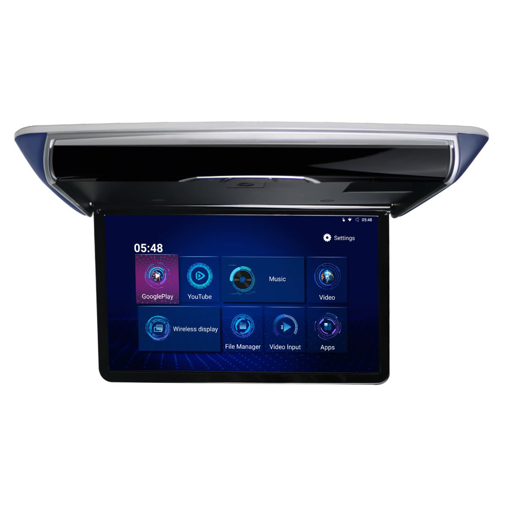 Stropní LCD motorický monitor 17,3&quot; s OS. Android HDMI / USB, dálkové ovládání se snímačem pohybu