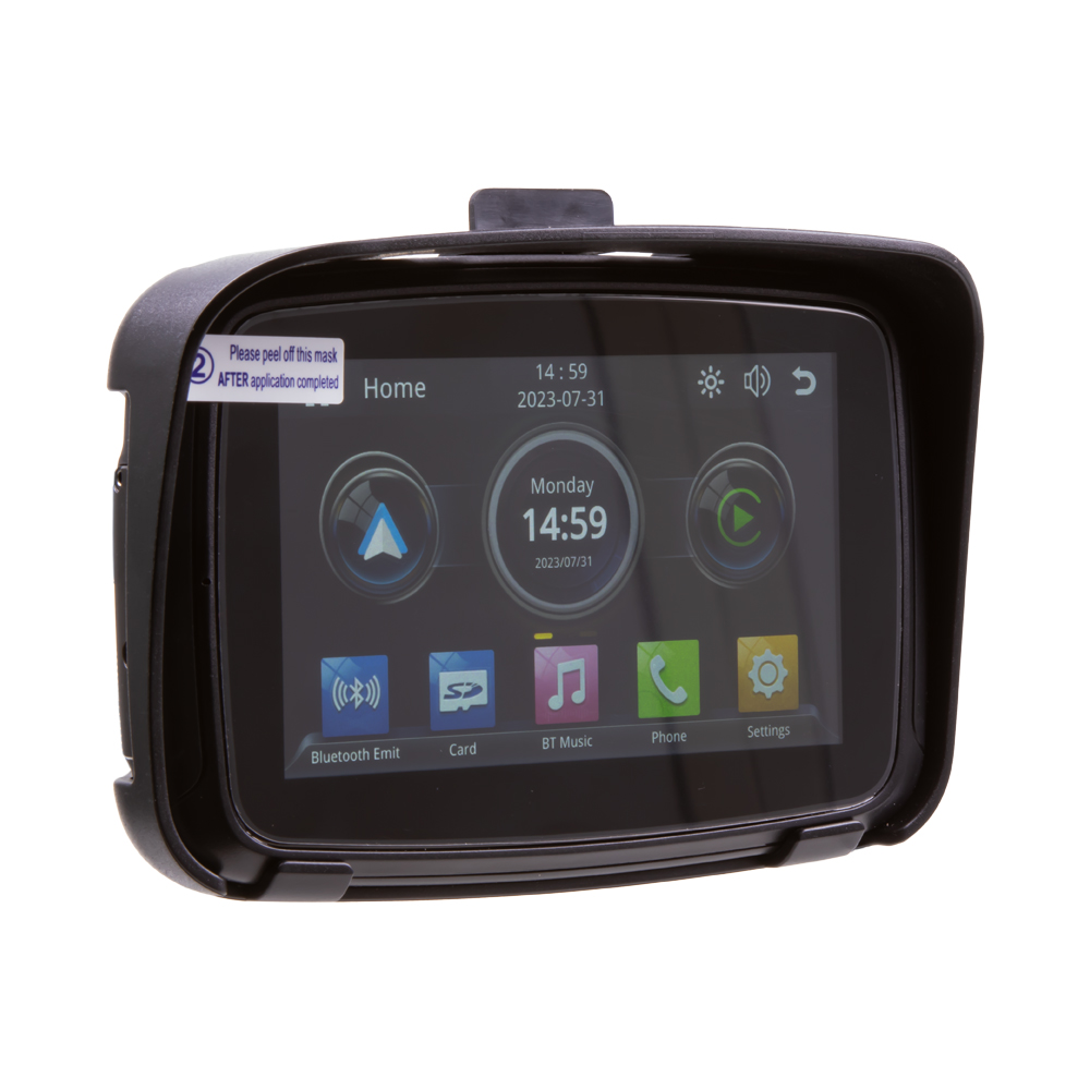 Monitor 5&quot; na motocykl s Apple CarPlay, Android auto, Bluetooth, mini USB, micro SD