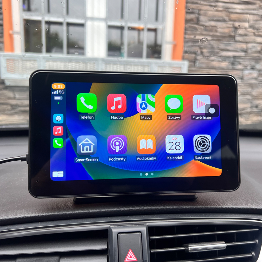 Monitor 7&quot; s Apple CarPlay, Android auto, Mirror link, Bluetooth, micro SD, parkovací kamera