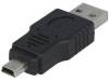 VCOM Adaptér USB A vidlice, USB B mini vidlice niklovaný