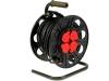 JONEX Prodlužovací síťový kabel bubnový Zásuvky: 4 guma černá 25m