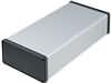 HAMMOND Krabička s panelem 1455 X:103mm Y:220mm Z:53mm hliník šedá