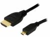 LOGILINK Kabel HDMI 1.4 HDMI micro zástrčka, HDMI vidlice 1,5m černá