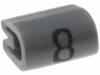 TE CONNECTIVITY Kabelové značky pro kabely a vodiče Symbol štítku:8 PVC šedá
