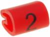 TE CONNECTIVITY Kabelové značky pro kabely a vodiče Symbol štítku:2 PVC