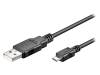 GOOBAY Kabel USB 2.0 USB A vidlice, USB B micro vidlice 0,15m černá
