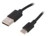 GOOBAY Kabel USB 2.0 USB 2.0 A vidlice, USB 3.1 C vidlice 2m černá