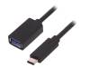 QOLTEC Kabel USB 3.0,USB 3.1 USB A zásuvka, USB C vidlice 500mm