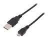 DIGITUS ASSMANN Kabel USB 2.0 USB A vidlice, USB B micro vidlice niklovaný AK-300127-018-S