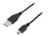 ASSMANN Kabel USB 2.0 USB A vidlice, USB B mini vidlice niklovaný 3m AK-300130-030-S