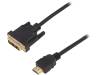 ASSMANN Kabel HDMI 1.4 DVI-D (18+1) vidlice, HDMI vidlice 5m černá AK-330300-050-S