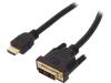 ASSMANN Kabel HDMI 1.4 DVI-D (18+1) vidlice, HDMI vidlice 10m černá AK-330300-100-S