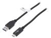 GOOBAY Kabel USB 3.1 USB A vidlice,USB C vidlice 1m černá 10Gbps