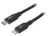 GOOBAY Kabel USB 2.0 vidlice Apple Lightning,USB C vidlice 1m černá