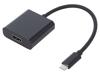 QOLTEC Adaptér USB 3.1 HDMI zásuvka,USB C vidlice 230mm Barva: černá