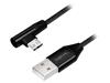 LOGILINK Kabel USB 2.0 USB A vidlice,USB B micro zástrčka (úhlová)