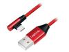 LOGILINK Kabel USB 2.0 USB A vidlice,USB C úhlová zástrčka 1m červená