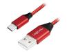 LOGILINK Kabel USB 2.0 USB A vidlice,USB C vidlice 1m červená