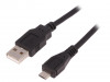 QOLTEC Kabel USB 2.0 USB A vidlice,USB B micro vidlice 1,8m černá